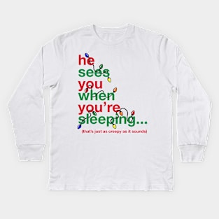 Creepy Santa Kids Long Sleeve T-Shirt